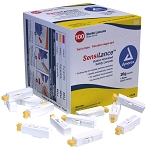 Button Activated Safety Lancets - Sterile 26G, 1.8 mm 10/100/cs