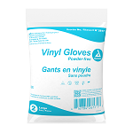 Vinyl Exam Gloves In A Bag Large, Powder-Free, Clear 500/2pr/cs
